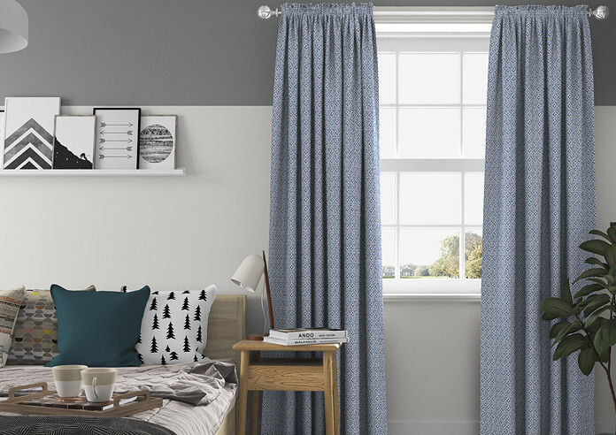 Aztec, Indigo - Made to Measure Curtains - Image 3